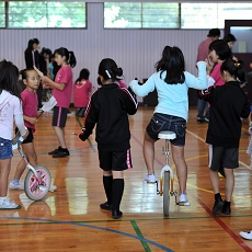 2010年10月23日　町田第二小学校イベント（演技披露･一輪車体験教室）